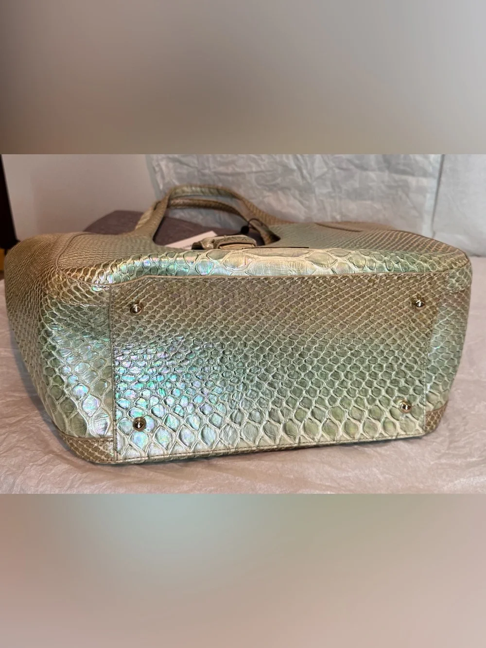 Brahmin NWT Large Carla Market Tote in Green Velocity — Rare!